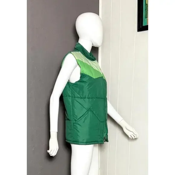 1970's Green Color Blocked Down Puffer Vest from Pacific Trail - Picture 3 of 10
